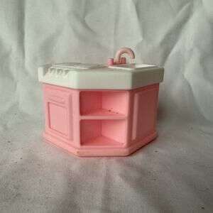 Vintage Barbie Dollhouse Kitchen Sink Stove Counter Pink Plastic Furniture Piece